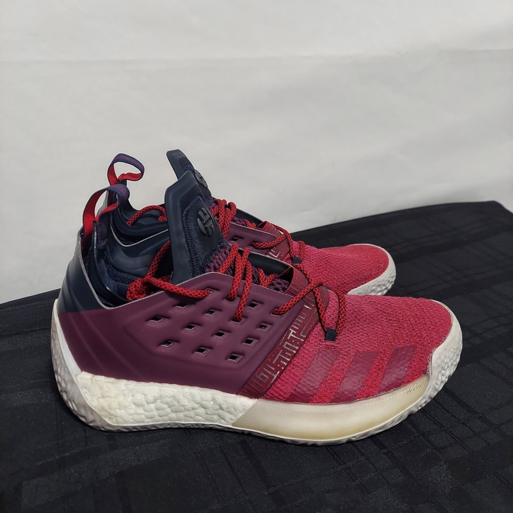 Adidas Harden Vol 2‎ Maroon Navy Basketball Shoes AH2124 Mens 7.5
